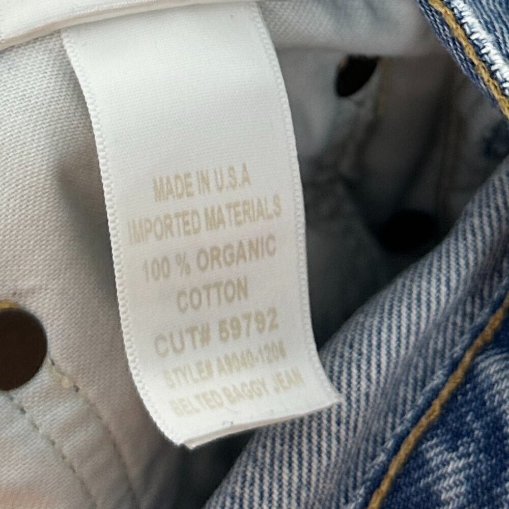 AGOLDE Belted Baggy Pleated Front in Wash Outlander Size US 30 - Picture 8 of 10